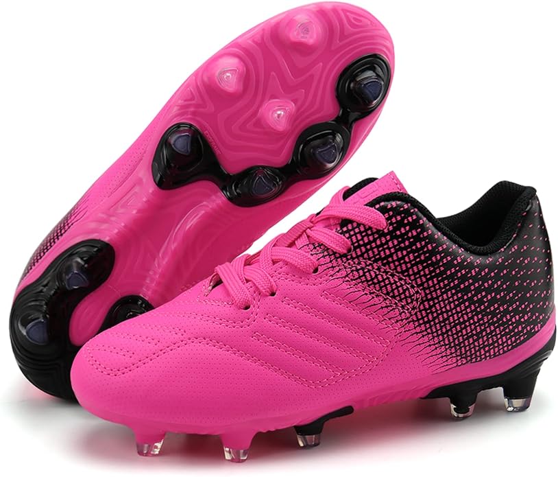 brooman Kids Soccer Cleats Boys Girls Athletic Outdoor Football Shoes