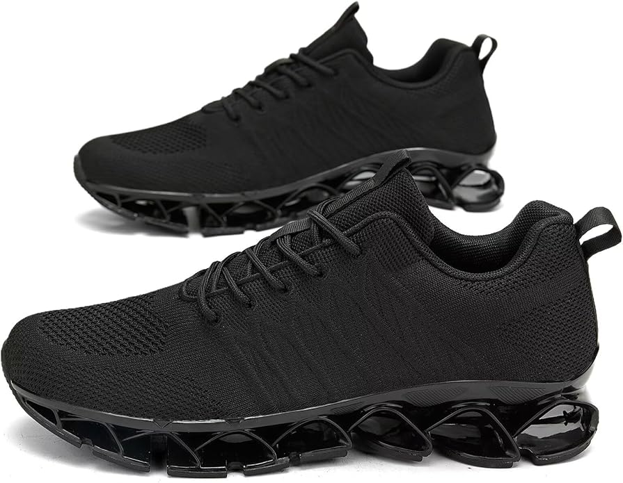 Men's Slip on Walking Running Shoes Blade Tennis Casual Fashion Sneakers Comfort Non Slip Work Sport Athletic Trainer