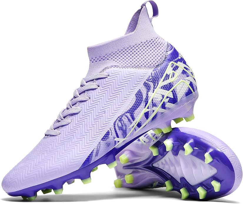 Indoor Soccer Cleats Mens Womens Turf Soccer Cleats Wide Socer Shoes FG AG TF High Ankle Football Boots