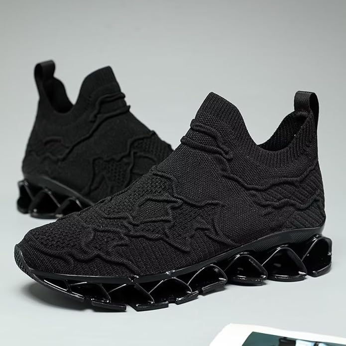 Vooncosir Men's Fashion Sneakers Breathable Mesh Running Shoes Blade Non Slip Soft Sole Casual Athletic Walking Shoes
