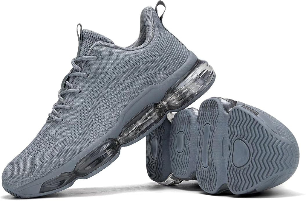 Mens Running Shoes Air Low Top Comfort Walking Lace Up Sneakers Breathable Fashion Tennis Sport Gym Fitness Cross Trainers