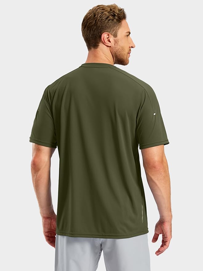 Pudolla Men's Workout Running T-Shirts Lightweight Quick Dry Athletic Gym Shirts for Men Short Sleeve Sport Tee Tops