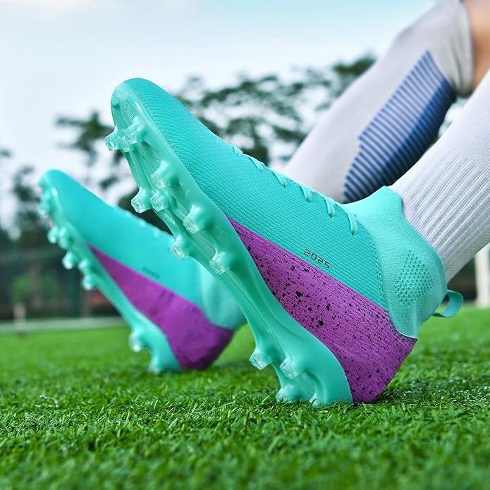 Soccer Cleats for Mens Womens Indoor Soccer Shoes Unisex Baseball Turf Shoes Youth Rugby Shoes Adult AG FG TF Football Boots Wide Training Sneaker