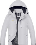 TEZO Mens Rain Jacket Waterproof with Hooded Hiking Coat Lightweight Windbreaker