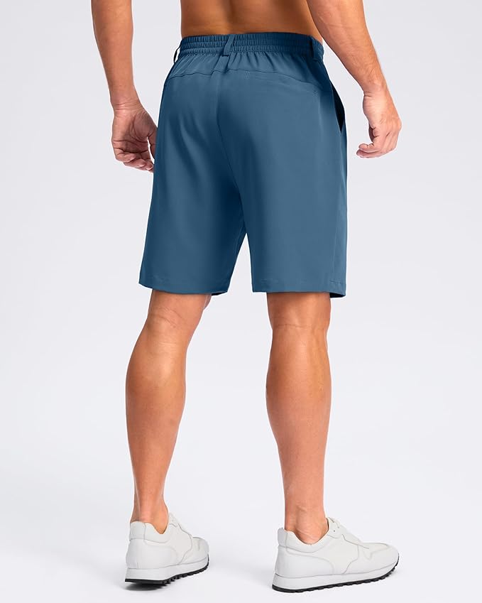 Pudolla Men's Casual Shorts 7"/9" Lightweight Golf Shorts with 3 Pockets Stretch Quick Dry Comfy Work Shorts