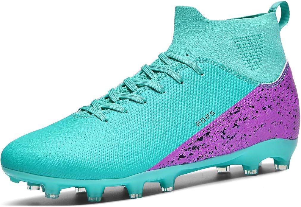 Soccer Cleats for Mens Womens Indoor Soccer Shoes Unisex Baseball Turf Shoes Youth Rugby Shoes Adult AG FG TF Football Boots Wide Training Sneaker