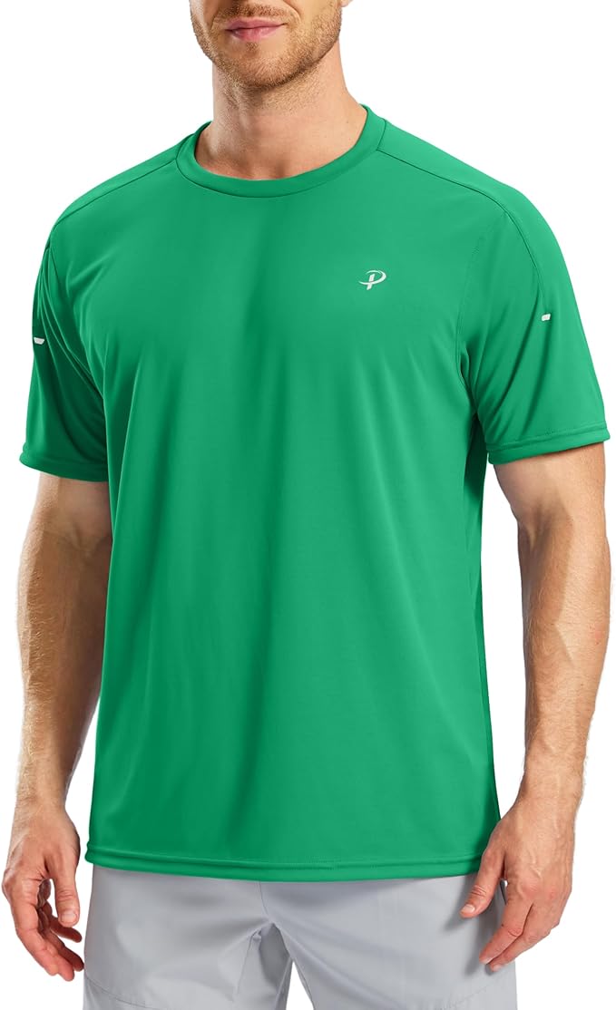 Pudolla Men's Workout Running T-Shirts Lightweight Quick Dry Athletic Gym Shirts for Men Short Sleeve Sport Tee Tops