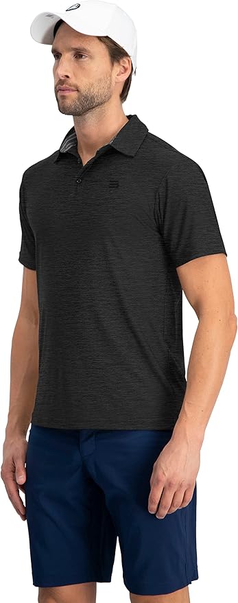 Three Sixty Six Golf Shirts for Men - Dry Fit Short-Sleeve Polo, Athletic Casual Collared T-Shirt