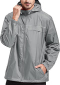 SWISSWELL Rain Jacket Men Waterproof Windbreaker, Lightweight Hooded Raincoat for Daily Casual