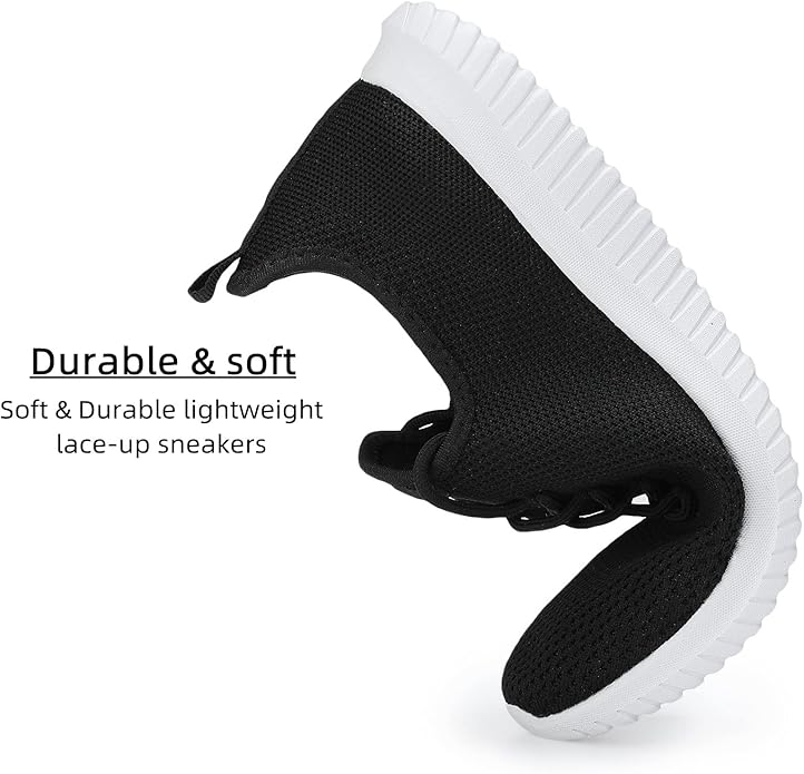 WXQ Men's Running Shoes Comfortable Lightweight Breathable Walking Shoes Mesh Workout Casual Sports Shoes