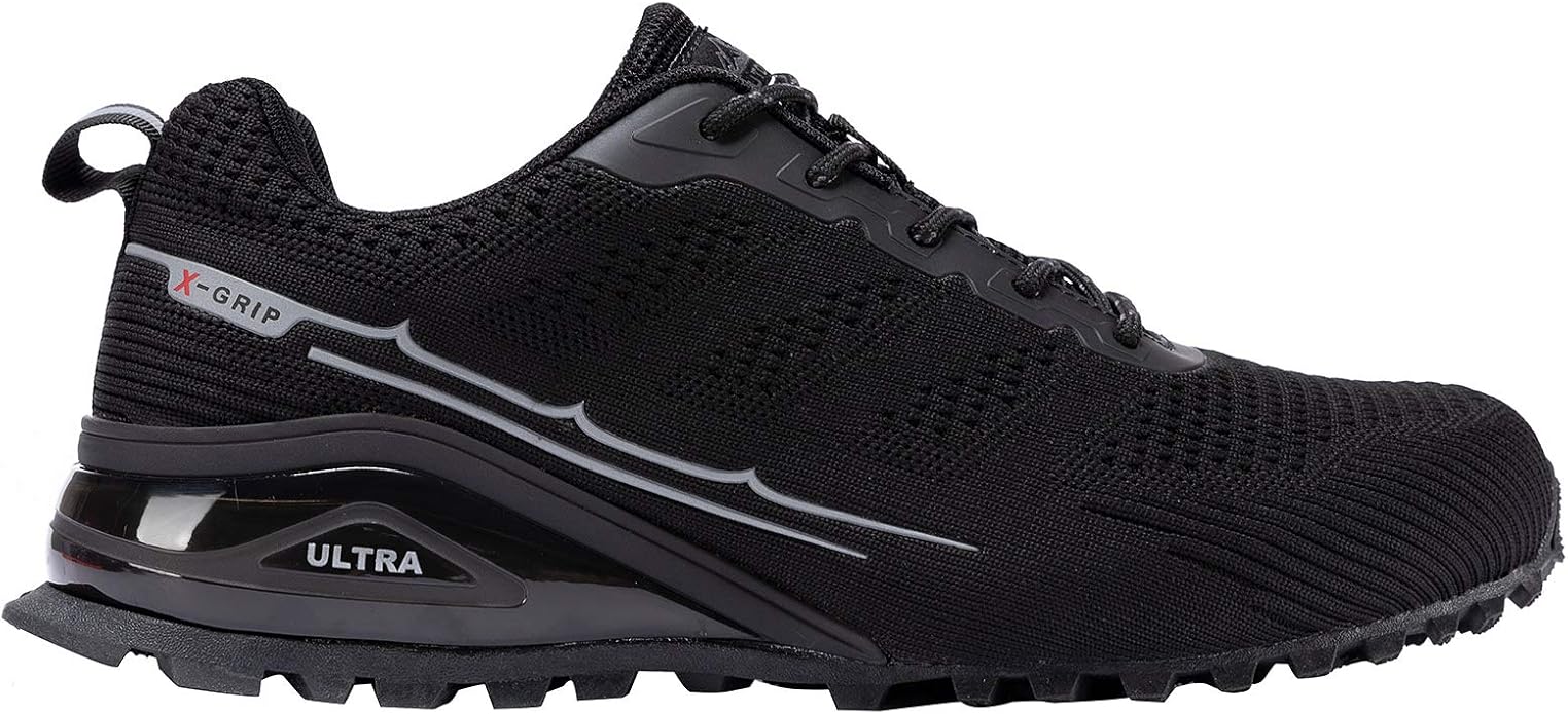 Kricely Men's Trail Running Shoes Fashion Walking Hiking Sneakers for Men Tennis Cross Training Shoe Outdoor Snearker Mens Casual Workout Footwear