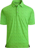 Damipow Premium Golf Shirts for Men Dry Fit Performance Polo Short Sleeve Collared Shirt