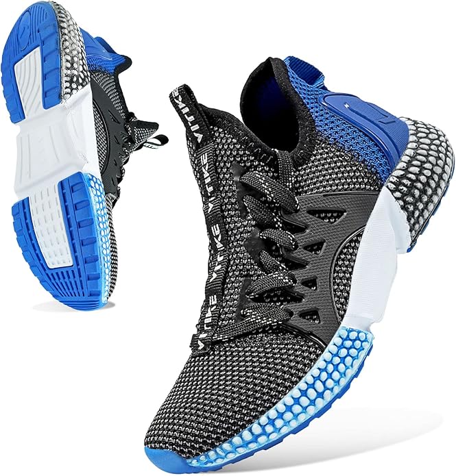 WETIKE Boy's Shoes Mesh Slip on Lightweight Running Sneakers