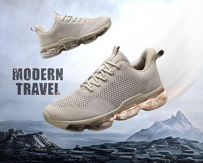 Men's Air Cushion Running Shoes Breathable Tennis Fashion Sneakers Non Slip Workout Casual Sport Shoes Gym Training Comfortable Walking Shoes