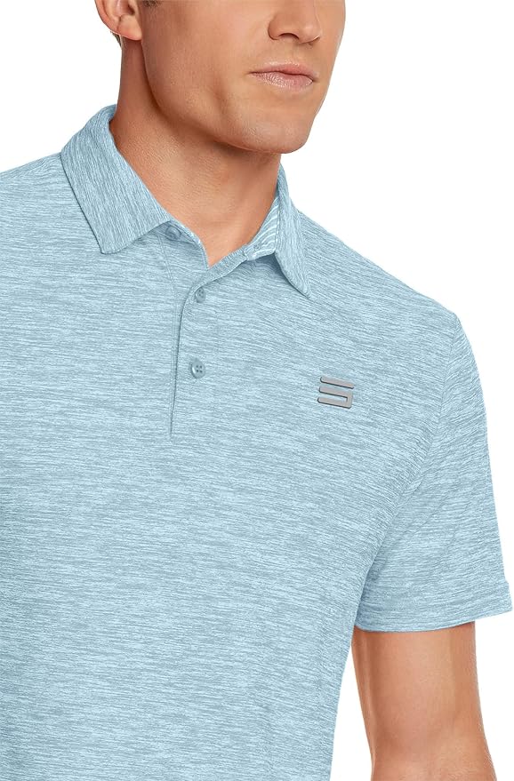 Three Sixty Six Golf Shirts for Men - Dry Fit Short-Sleeve Polo, Athletic Casual Collared T-Shirt