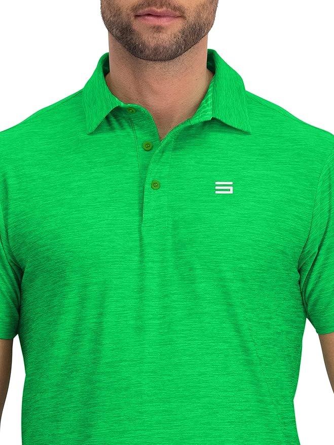 Three Sixty Six Golf Shirts for Men - Dry Fit Short-Sleeve Polo, Athletic Casual Collared T-Shirt
