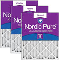 Nordic Pure 16x20x1 (Actual Size: 15 1/2 x 19 1/2 x 3/4) Pleated MERV 8 Air Filters 3 Pack