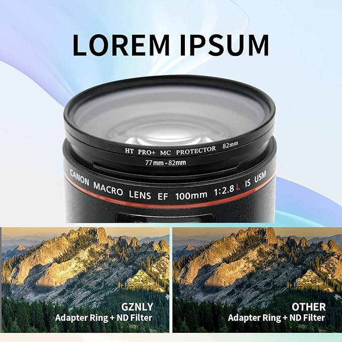 77-82mm Step-Up Ring Adapter, 77mm to 82mm Step Up Filter Ring for 77mm Lens Mount 82mm for DSLR Lenses and ND UV CPL IR Filters （77-82mm）