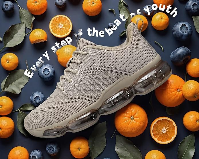 Men's Air Cushion Running Shoes Breathable Tennis Fashion Sneakers Non Slip Workout Casual Sport Shoes Gym Training Comfortable Walking Shoes