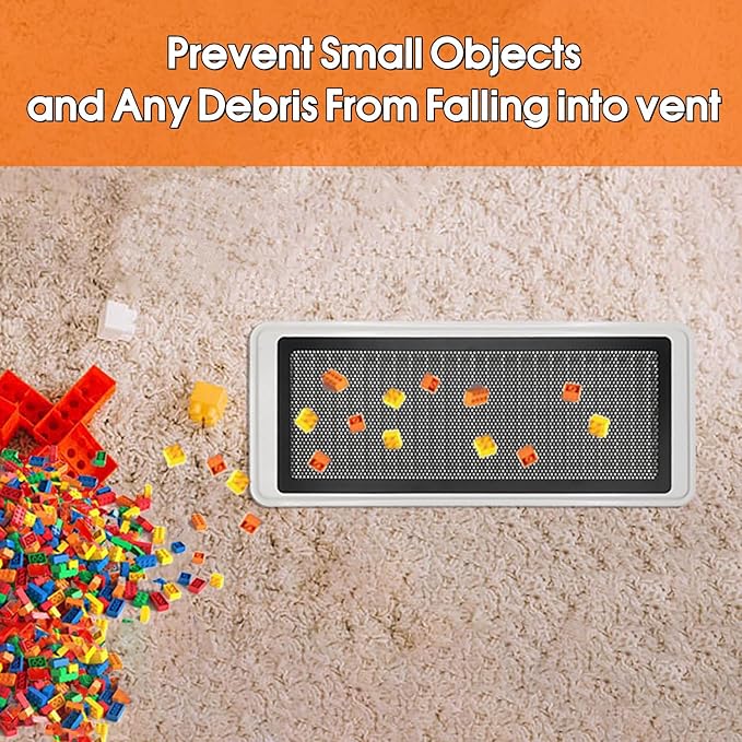 Floor Register Vent Cover, 4"x14" Magnetic Air Vent Screen Mesh Covers for Home Floor/Wall/Ceiling Registers Air Vent Filters, Black (4 Packs)