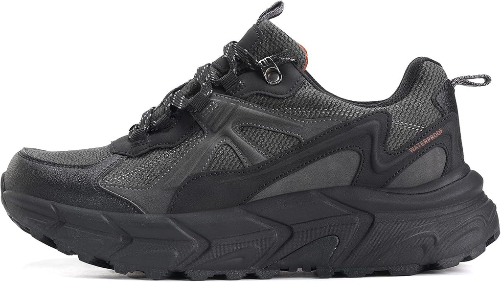 EARLDE Men's Waterproof Hiking Shoes | Trekking Outdoor Sneaker | Lightweight Non-Slip Soles