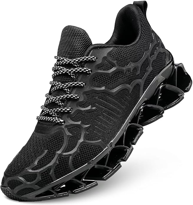 Vooncosir Men's Fashion Sneakers Breathable Mesh Running Shoes Blade Non Slip Soft Sole Casual Athletic Walking Shoes