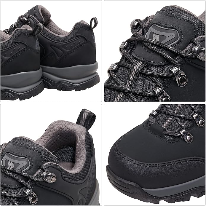 CAMEL CROWN Hiking Shoes Men Trekking Shoe Low Top Outdoor Walking Waterproof Leather Trail Sneakers