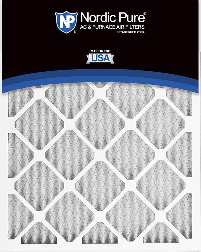 Nordic Pure 16x20x1 (15 1/2 x 19 1/2 x 3/4) Pleated MERV 12 Air Filters 6 Pack