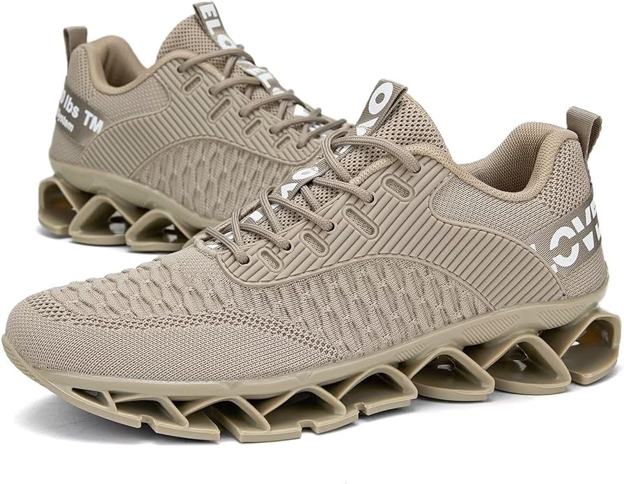 Vooncosir Men's Fashion Sneakers Breathable Mesh Running Shoes Blade Non Slip Soft Sole Casual Athletic Walking Shoes