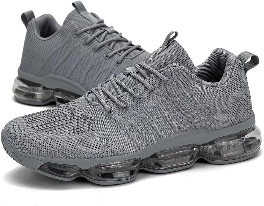 Men's Air Cushion Running Shoes Breathable Tennis Fashion Sneakers Non Slip Workout Casual Sport Shoes Gym Training Comfortable Walking Shoes