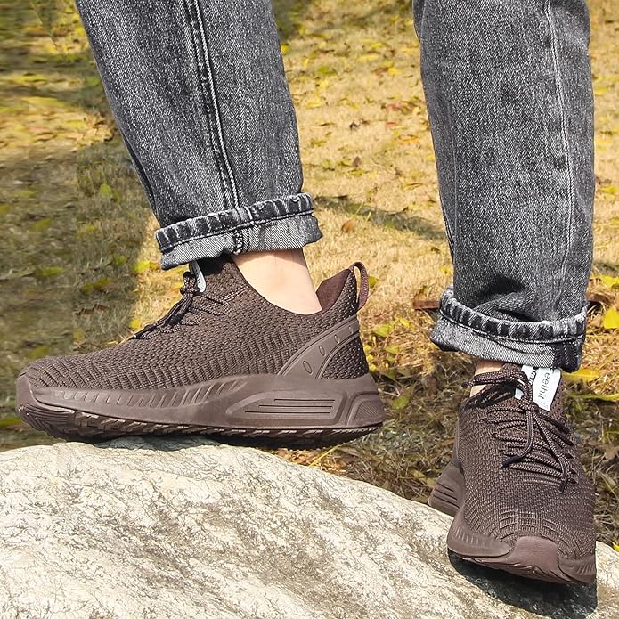 Feethit Mens Slip On Walking Shoes Blade Tennis Shoes Non Slip Running Shoes Lightweight Workout Shoes Breathable Mesh Fashion Sneakers