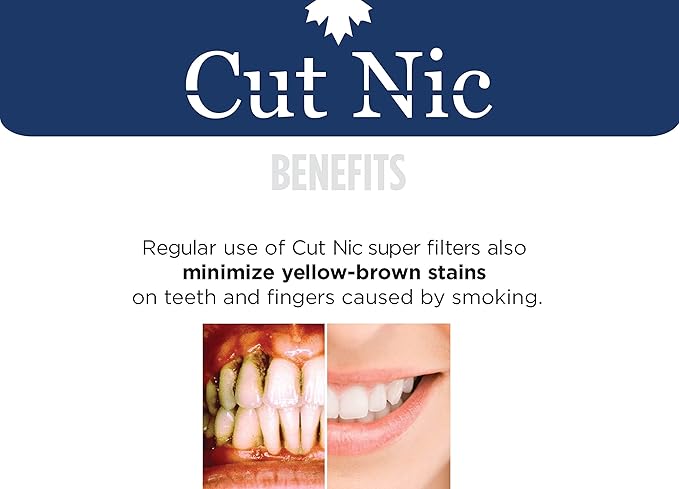 Cut-Nic 8 Hole Easy Draw Disposable Cigarette Filters - (1200 Filters) Including 4 Travel Cases