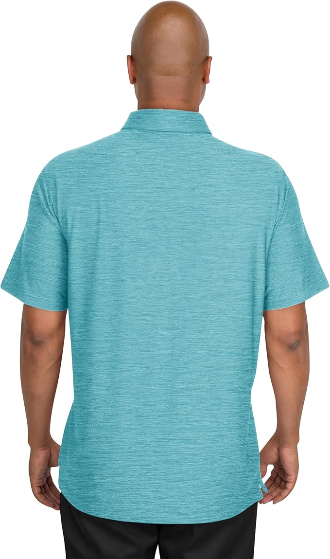 Three Sixty Six Golf Shirts for Men - Dry Fit Short-Sleeve Polo, Athletic Casual Collared T-Shirt