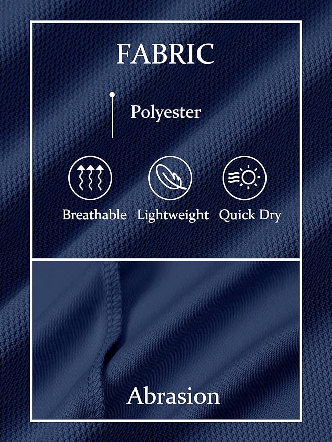 TACVASEN Mens Golf Shirt Dry Fit Mens Polo Shirts Short Sleeve Performance Golf Polos for Men with Collar Work Shirts