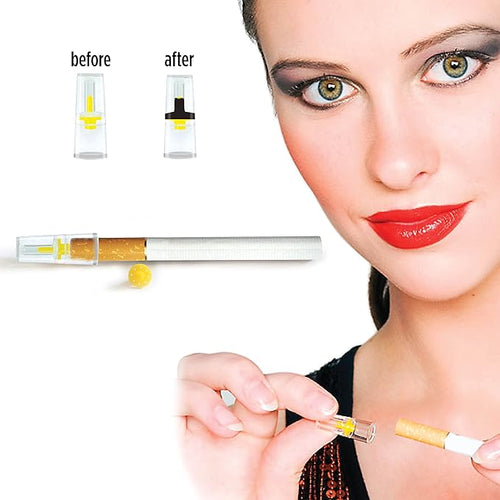 8 Hole Easy Draw Disposable Cigarette Filters - (300 Filters) Including 1 Travel CASE