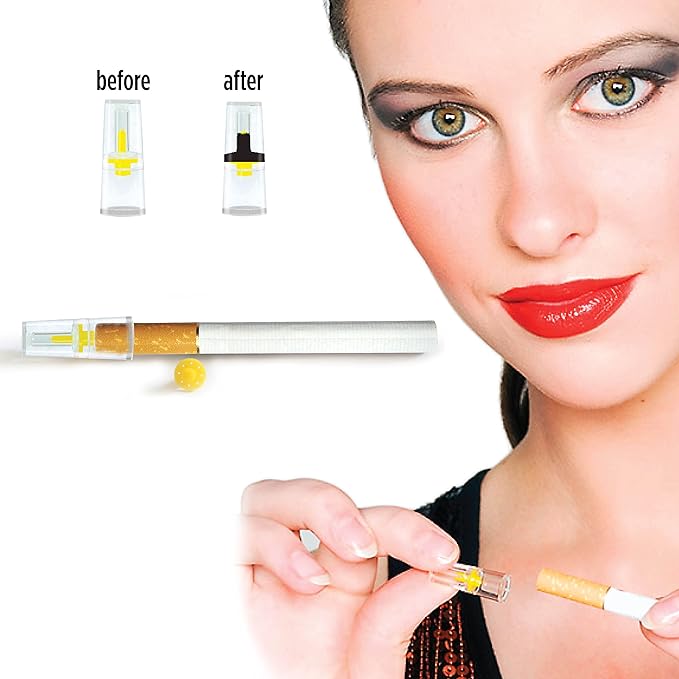 Cut-Nic 8 Hole Easy Draw Disposable Cigarette Filters - (1200 Filters) Including 4 Travel Cases