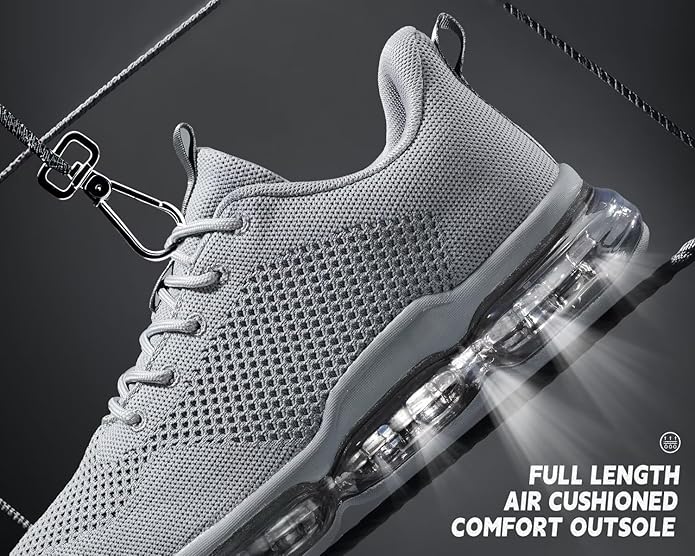 Men's Air Cushion Running Shoes Breathable Tennis Fashion Sneakers Non Slip Workout Casual Sport Shoes Gym Training Comfortable Walking Shoes