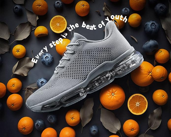 Men's Air Cushion Running Shoes Breathable Tennis Fashion Sneakers Non Slip Workout Casual Sport Shoes Gym Training Comfortable Walking Shoes