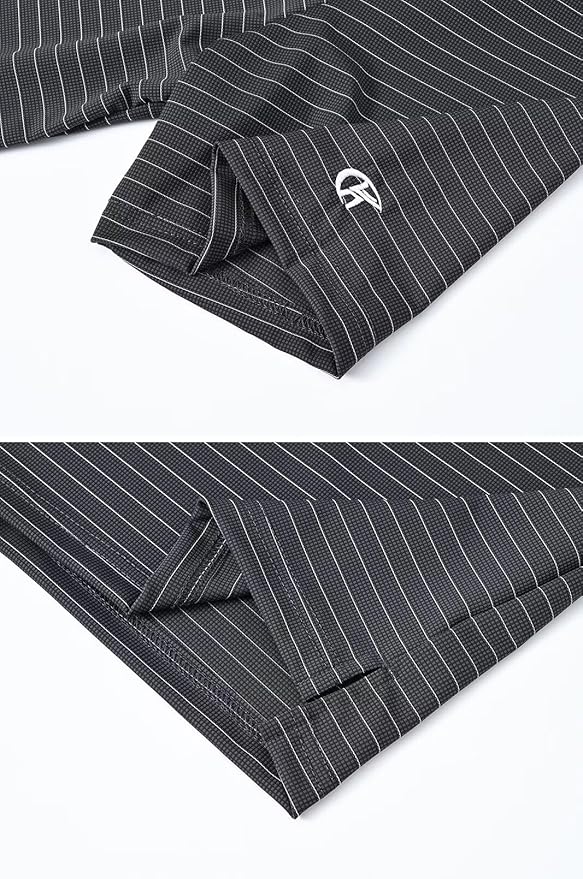 Tyhengta Men's Striped Shirt Short Sleeve Golf Polo Shirts
