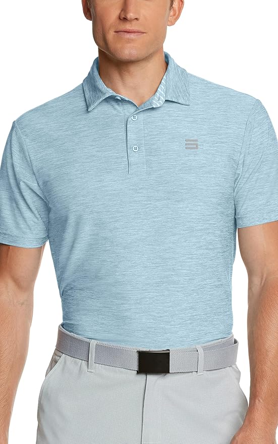 Three Sixty Six Golf Shirts for Men - Dry Fit Short-Sleeve Polo, Athletic Casual Collared T-Shirt