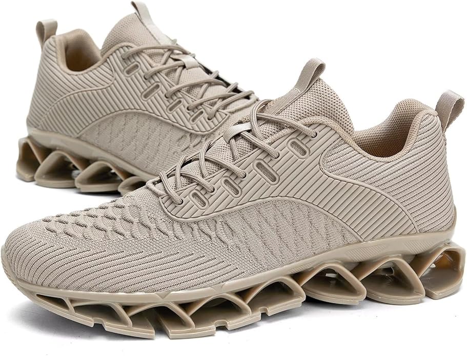 Men's Slip on Walking Running Shoes Blade Tennis Casual Fashion Sneakers Comfort Non Slip Work Sport Athletic Trainer