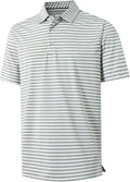 M MAELREG Golf Shirts for Men Short Sleeve Dry Fit Casual Striped Performance Moisture Wicking Collared Mens Polo Shirts
