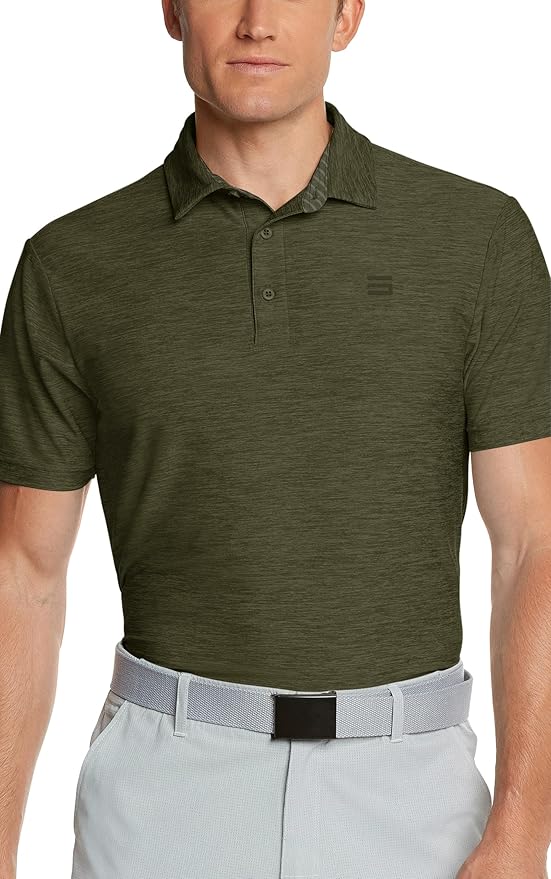Three Sixty Six Golf Shirts for Men - Dry Fit Short-Sleeve Polo, Athletic Casual Collared T-Shirt