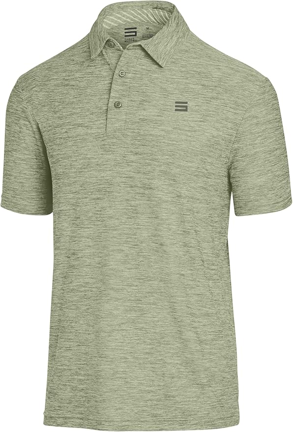 Three Sixty Six Golf Shirts for Men - Dry Fit Short-Sleeve Polo, Athletic Casual Collared T-Shirt