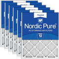 Nordic Pure 16x20x1 (15 1/2 x 19 1/2 x 3/4) Pleated MERV 12 Air Filters 6 Pack