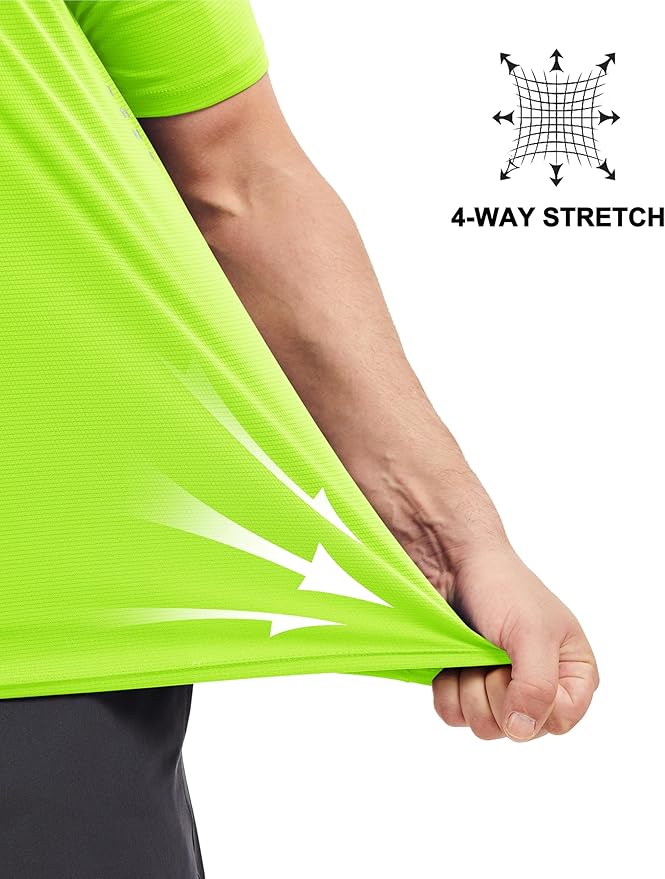 MAGCOMSEN Mens Rash Guard Short Sleeve UPF 50+ Sun UV Quick Dry Shirts Workout Swim Running Athletic T-Shirt
