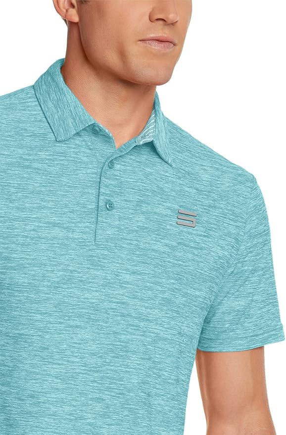 Three Sixty Six Golf Shirts for Men - Dry Fit Short-Sleeve Polo, Athletic Casual Collared T-Shirt
