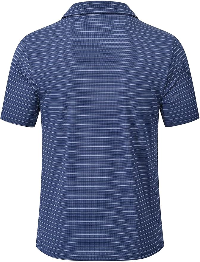 Tyhengta Men's Striped Shirt Short Sleeve Golf Polo Shirts