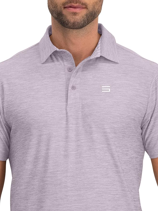 Three Sixty Six Golf Shirts for Men - Dry Fit Short-Sleeve Polo, Athletic Casual Collared T-Shirt