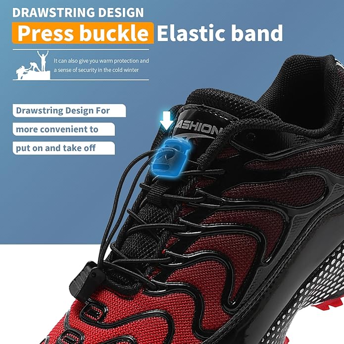 WETIKE Boy's Shoes Mesh Slip on Lightweight Running Sneakers